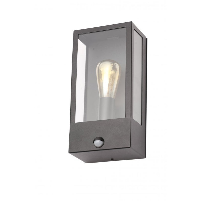 Forum Minerva Outdoor box Lantern with PIR IP44 - Black - ZN-32070-BLK, Image 1 of 1