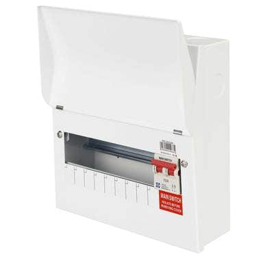 Lewden 8 + 1 Way 100A Isolator Incomer Metal Clad Consumer Unit - PRO-MX10M, Image 1 of 2
