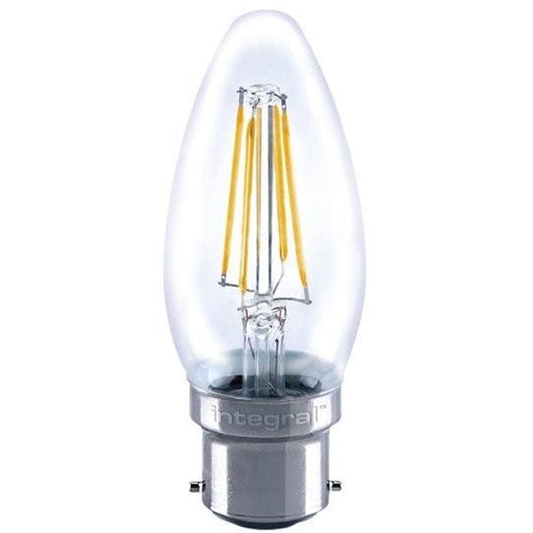 Integral Candle B22 470Lm 4W Eq. To 40W 2700K Non-Dimmable 80Cri 300 Filament Clear - ILCANDB22NC035, Image 1 of 1