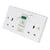 Greenbrook RCD SafetySure Twin Switch Socket Whiteite - M22SW