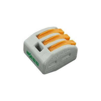 Wago Compact Connector 3-Conductor Terminal Block with Operating Levers - 222-413, Image 1 of 1