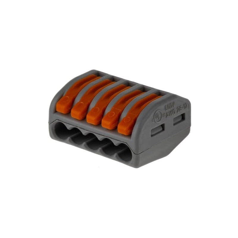 Wago Compact Connector 5-Conductor Terminal Block with Operating Levers - 222-415, Image 1 of 1
