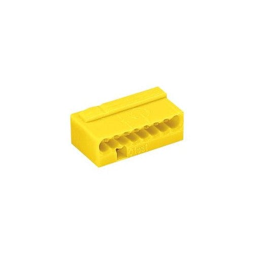 Wago Micro Push Wire Connector 8-Conductor Terminal Block Yellow - 243-508, Image 1 of 1