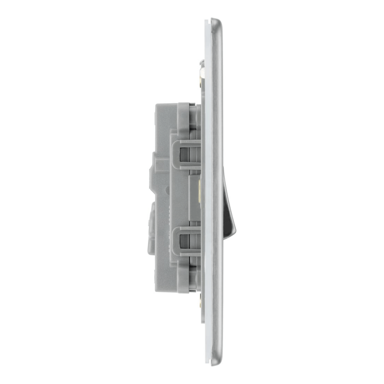 BG Screwless Flatplate Brushed Steel Intermediate Switch, 10Ax - FBS13, Image 2 of 3