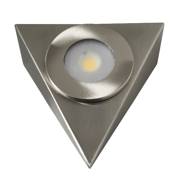 Robus Royal Brushed Chrome 2.5W LED 240V Triangular Cabinet Light - Warm White, Image 1 of 1