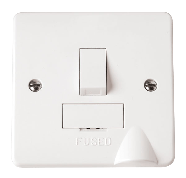 Click Scolmore Mode 13A 1 Gang Moulded DP Fused Spur Polar White - CMA051, Image 1 of 1