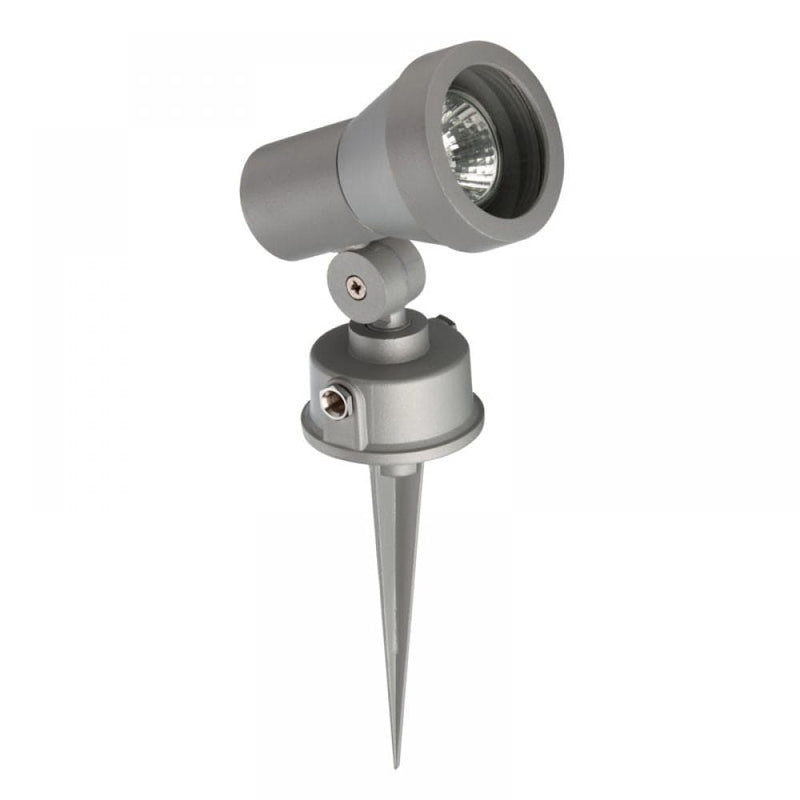 Robus 50W GU10 Garden Spike with Adjustable Tapered Head - Satin Silver - R5082T-15, Image 1 of 1