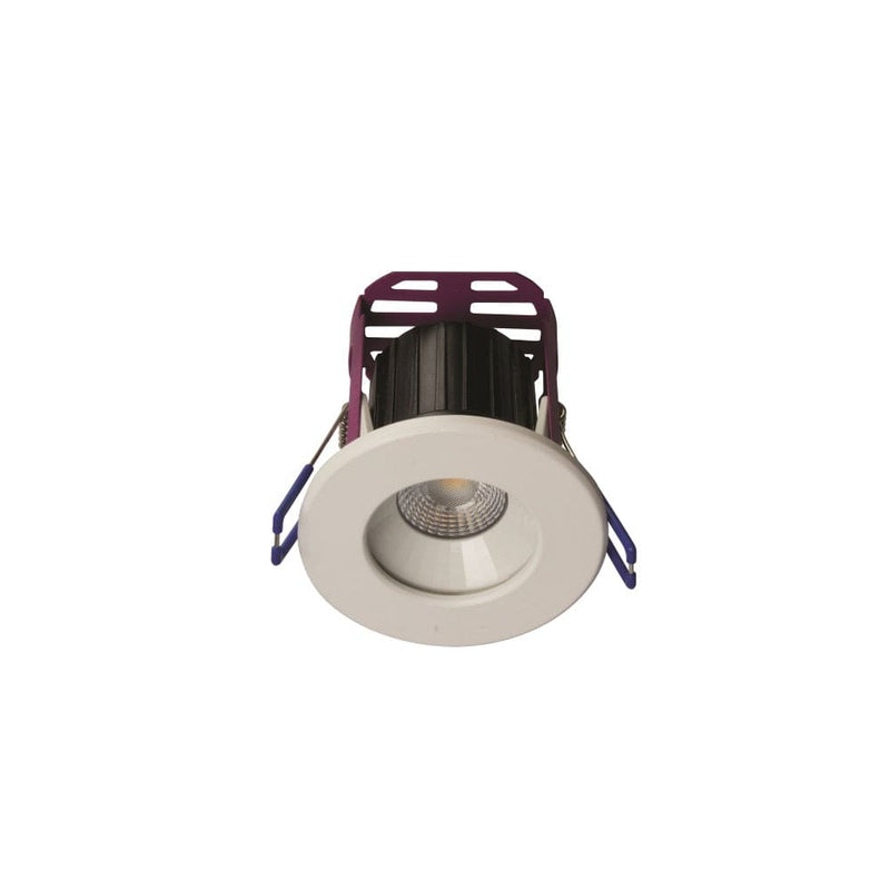 Robus RAMADA 7W Fire Rated Downlight 3000K, 60 beam angle, IP65, dimmable, c/w White and B Chrome trim - RRA083060-01, Image 1 of 2