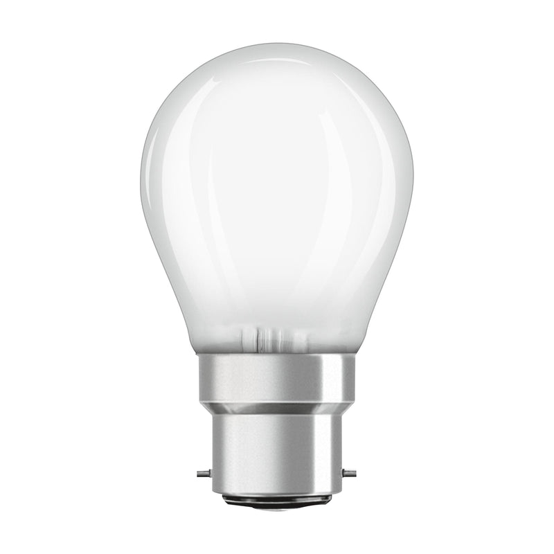 Osram-Ledvance 4.8W-40W Dimmable Golf B22 320, 2700K - 590793-067617 - P40DFF827B22, Image 1 of 2