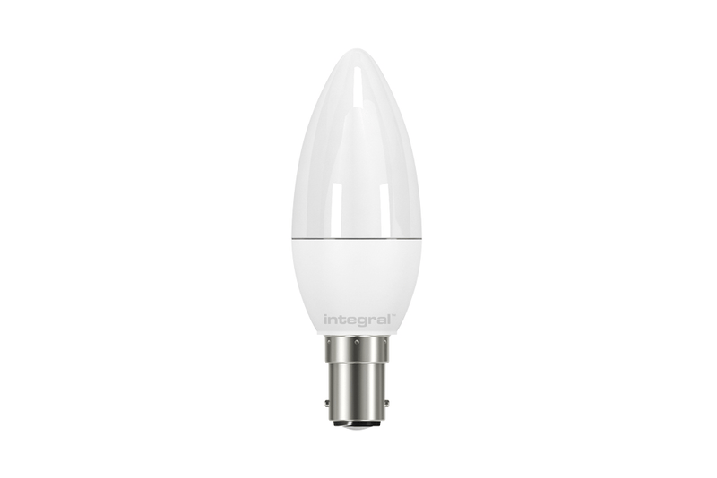 Integral 3.4W LED SBC/B15 Candle Warm White 280° Frosted - ILCANDB15NC007, Image 1 of 1