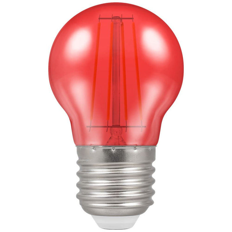 Crompton LED Filament Harlequin Round ES E27 4W - Red, Image 1 of 1