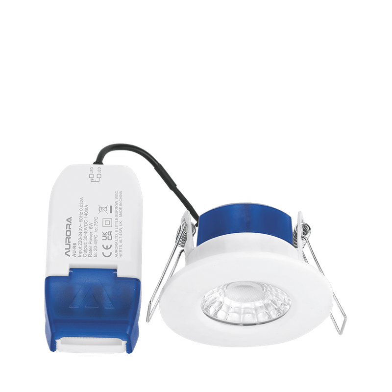 Aurora R6 6W Dimmable IP65 Downlight Cool White - White - AU-R6-40, Image 1 of 1