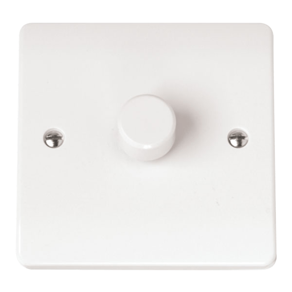 Click Scolmore Mode 1 Gang 2 Way Dimmer Switches Polar White - CMA140, Image 1 of 1