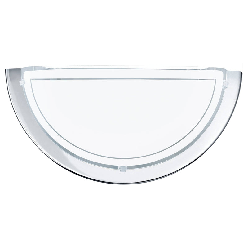EGLO ES/E27 Chrome Wall Light With Painted Glass Diffuser - 83156, Image 1 of 1