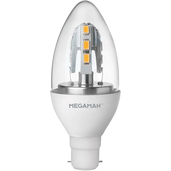 Megaman 6W BC B22 Candle Warm White Dimmable - 143508, Image 1 of 1