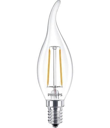 Philips 2W LEDCandle E14 SES Candle Very Warm White - 57409600, Image 1 of 1