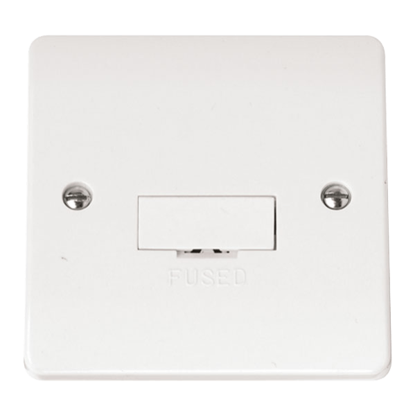 Click Scolmore Mode 3A 1 Gang Un-Switched Fused Spur Polar White - CMA649, Image 1 of 1