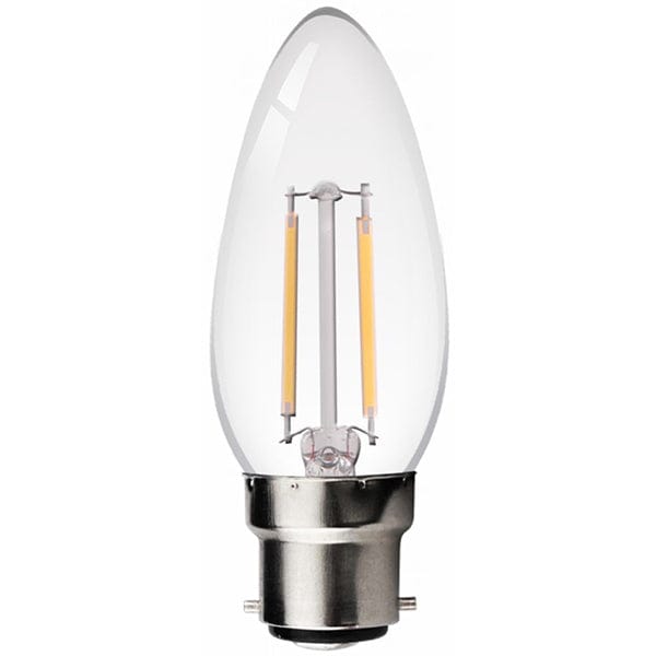 Kosnic 2W LED BC/B22 Clear Filament Candle Warm White - KFLM02CND/B22-CLR-N27, Image 1 of 1