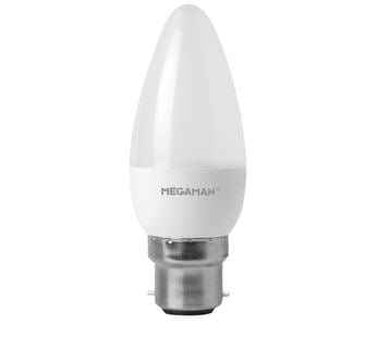 Megaman RichColour 5.5W LED BC/B22 Candle Warm White 360° 470lm Dimmable - 142552, Image 1 of 1