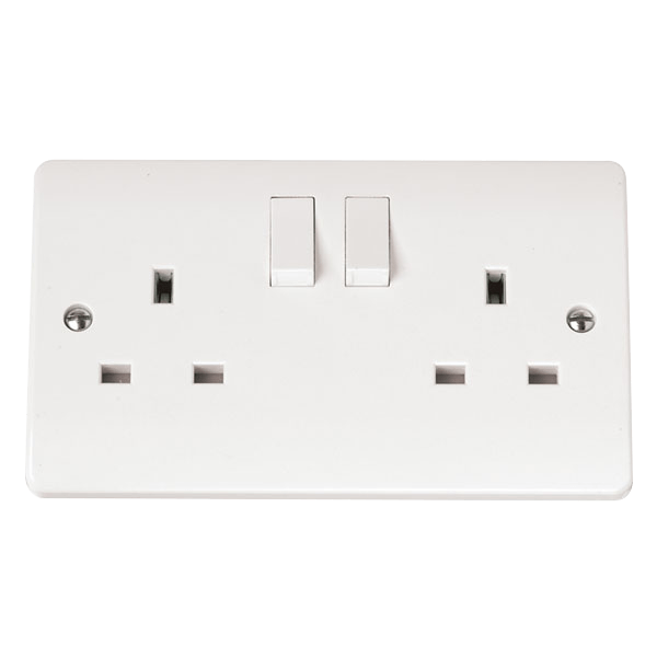 Click Scolmore Mode 13A Earth Switched Plug Socket White - CMA037, Image 1 of 1