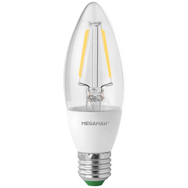 Megaman 3.2W LED ES E27 Filament Candle Warm White Dimmable - 143507, Image 1 of 1