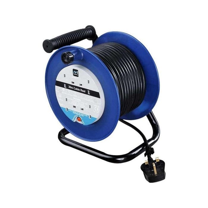 Masterplug 4 Socket 30M 13A Open Cable Reel - Blue - LDCC3013-4BL-MP, Image 1 of 1