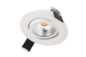 Integral LED Ultra Slim Tiltable Downlight 6.5W 65mm Cut out 3000K 650lm Dimmable - ILDL65L001, Image 1 of 1