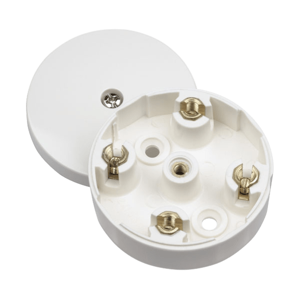 Click Scolmore Essentials 58MM 20A 4 Term Junction Box White - WA074, Image 1 of 1