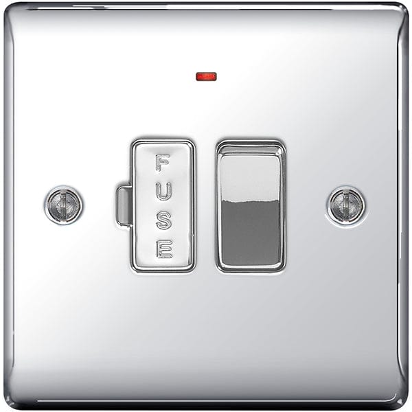 BG Nexus Metal Polished Chrome Fused Spur  with Power Indicator Switch 13A - NPC52, Image 1 of 1
