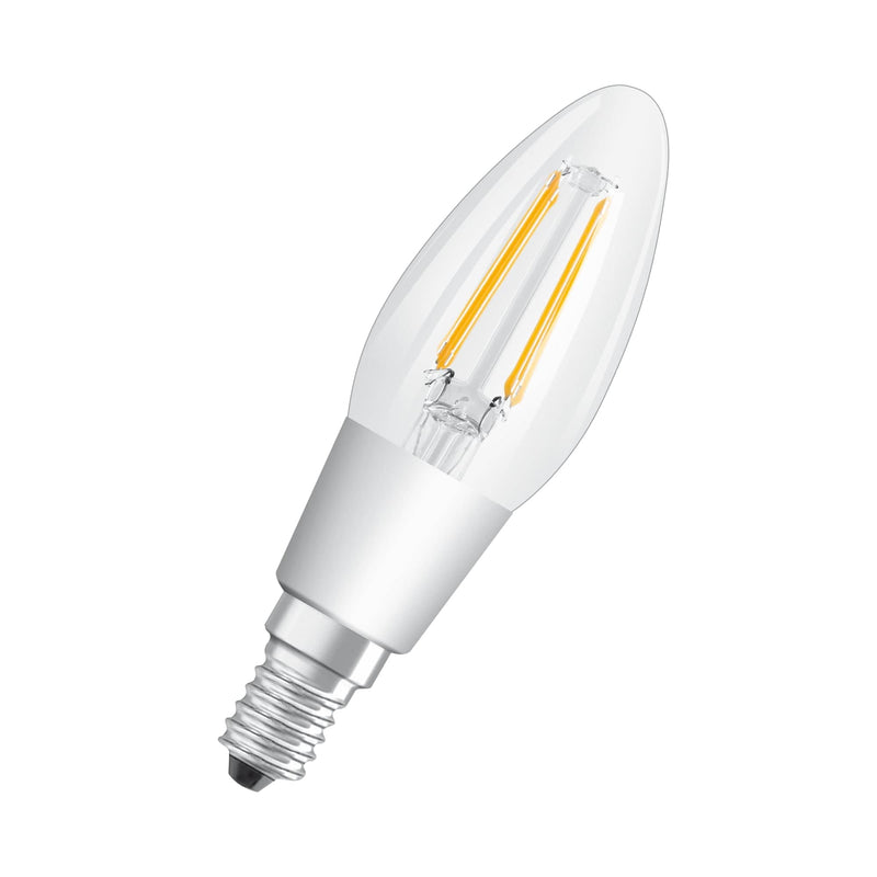 Osram 5W Parathom Clear LED Candle Bulb E14/SES Dimmable Very Warm White - 134522-439672, Image 2 of 3