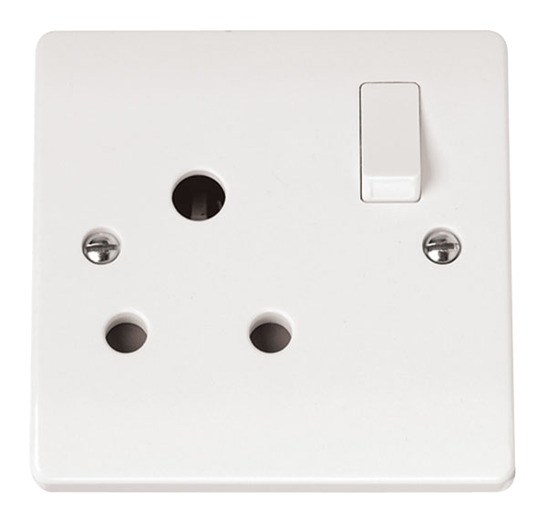Click Scolmore Mode 20A Round Pin Plug Socket Polar White - CMA034, Image 1 of 1
