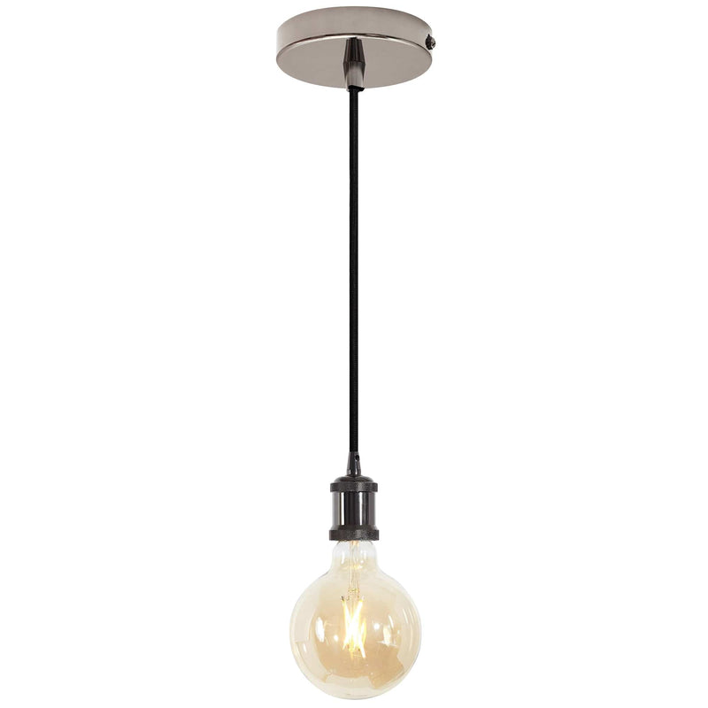 4Lite WiZ Connected SMART LED Pendant G125 Blackened Silver WiFi - 4L1-7004, Image 1 of 10