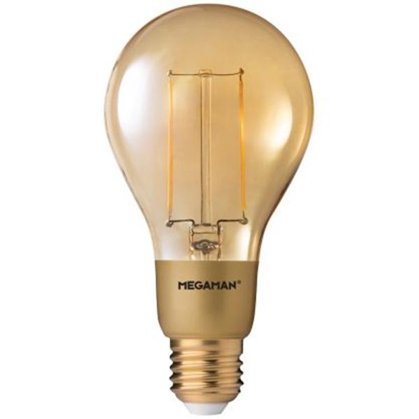 Megaman 3W LED Gold Filament Classic ES E27 GLS Very Warm White Dimmable - 146109, Image 1 of 1