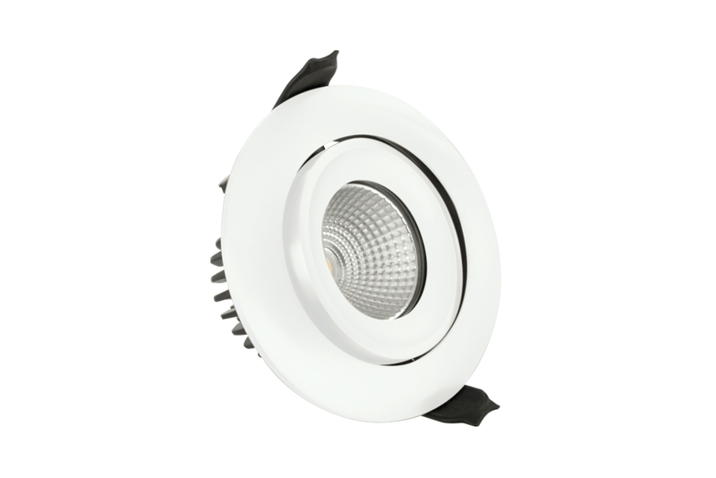 Integral Lux Fire IP65 Tiltable LED Downlight 9W Warm White 36 Dimmable - ILDLFR92C005, Image 1 of 1