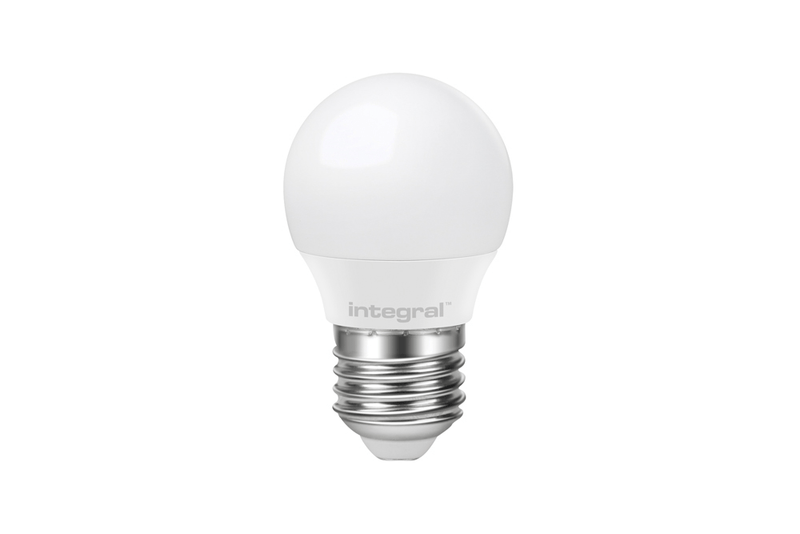 Integral 4.9W LED ES/E27 Golf Ball Warm White 260° Dimmable Frosted - ILGOLFE27DC043, Image 1 of 1