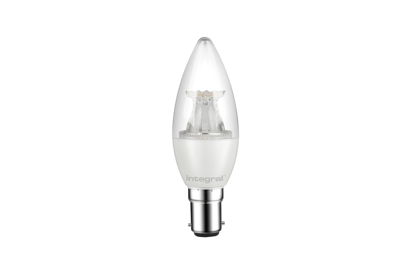 Integral 5.5W LED SBC/B15 Candle Warm White 280° Clear - ILCANDB15NC020, Image 1 of 1