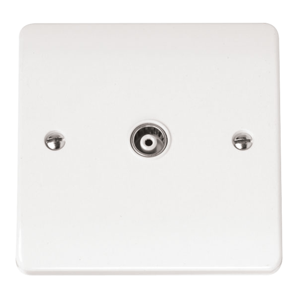 Click Scolmore Mode 45A Single Isolated Coaxel Socket Polar White - CMA158, Image 1 of 1