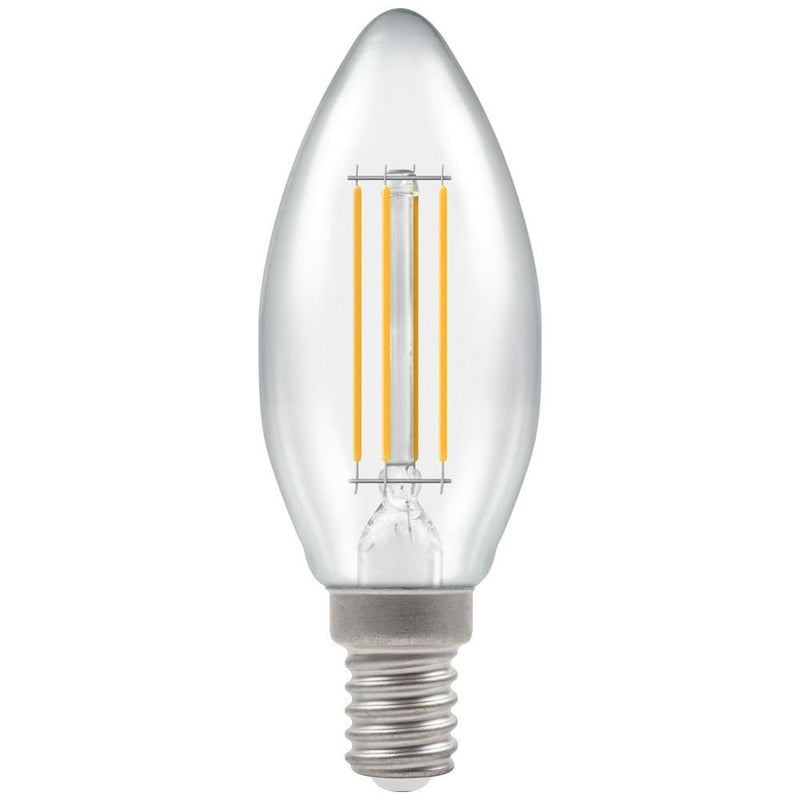 Crompton LED Candle Filament Dimmable Clear 5W 2700K SES-E14 - CROM7161, Image 1 of 2