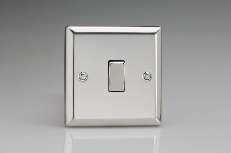Varilight Classic 1 Gang Intermediate Switch With Metal Rockers (Single XC7D) - Polished Chrome - XC7D, Image 1 of 1