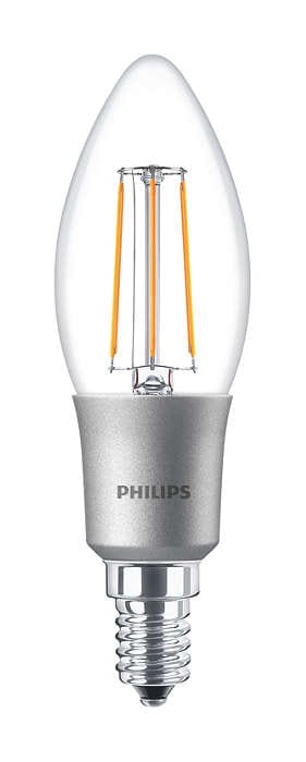 Philips 4.5W LED E14 SES Candle Warm White Dimmable - 57555, Image 1 of 1