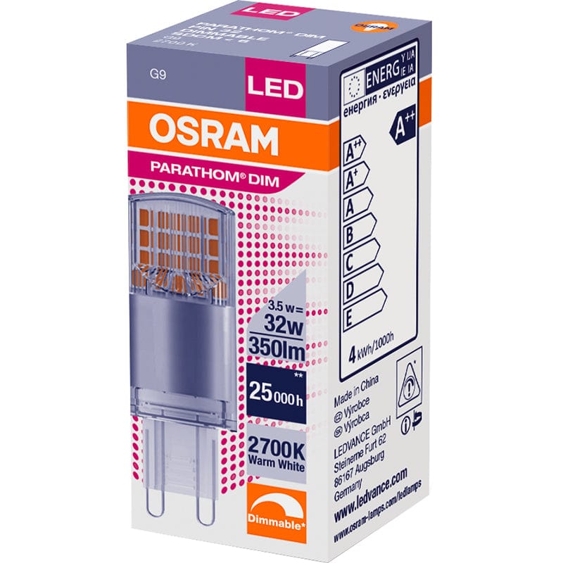 Osram Parathom Dimmable 3.5W LED G9 Capsule Very Warm White - 811553-811553, Image 5 of 5