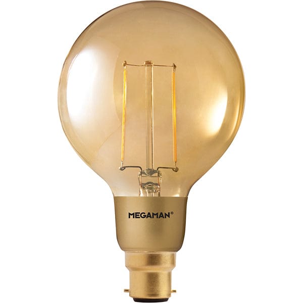 Megaman 3W LED Gold Filament Classic BC B22 Dimmable - 146267, Image 1 of 1