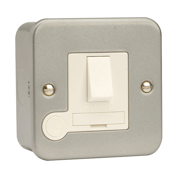 Click Scolmore Essentials Metal Clad 13A Fused Spur Switched Connection Unit - CL051, Image 1 of 1