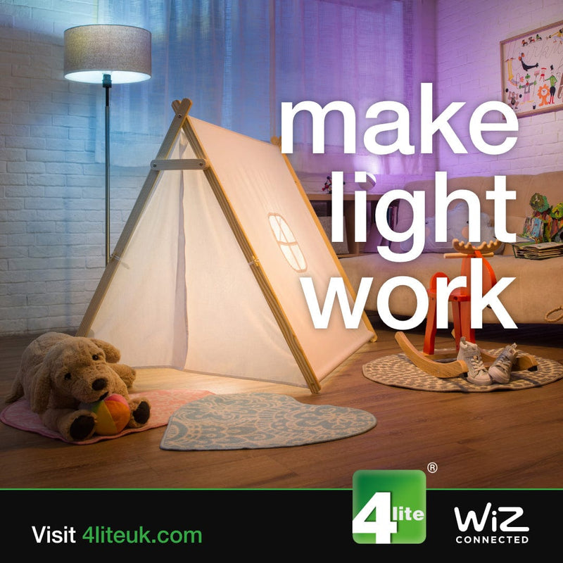 4Lite WiZ Connected SMART LED WiFi & Bluetooth Bulb GLS White & Colours - 4L1-8002, Image 8 of 9
