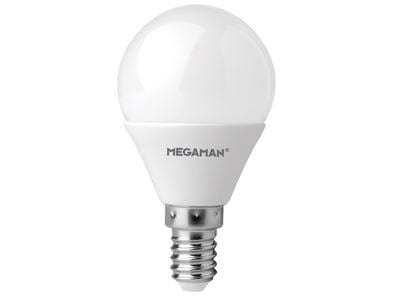 Megaman 3.8W LED E14/SES Golf Ball Warm White 360° 250lm Dimmable - 142584, Image 1 of 1