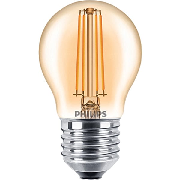 Philips 5W LEDluster E27 Golf Ball Amber Warm White Dimmable - 75090200, Image 1 of 1