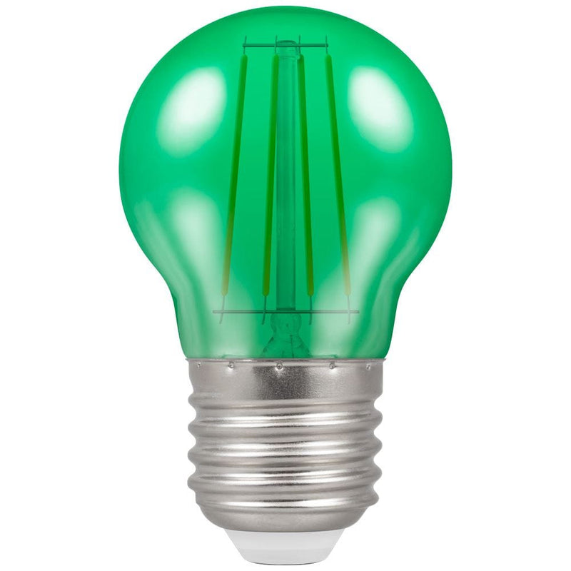 Crompton LED Filament Harlequin Round ES E27 4W - Green, Image 1 of 1