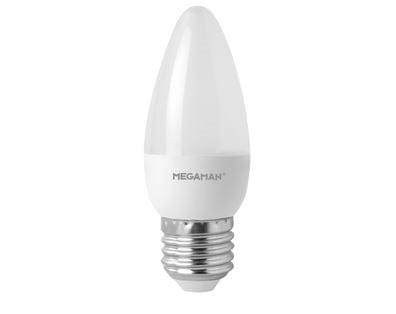 Megaman RichColour 3.8W LED ES/E27 Candle Warm White 360° 250lm Dimmable - 142550, Image 1 of 1