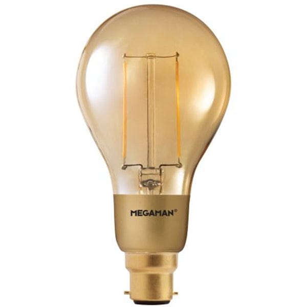 Megaman 3W LED Gold Filament Classic BC B22 Dimmable - 146138, Image 1 of 1