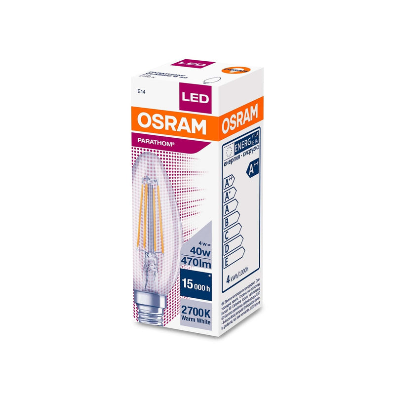 Osram-Ledvance 4W-40W Candle E14 300, 2700K - 590458-069413 - B40FC827E14, Image 3 of 3